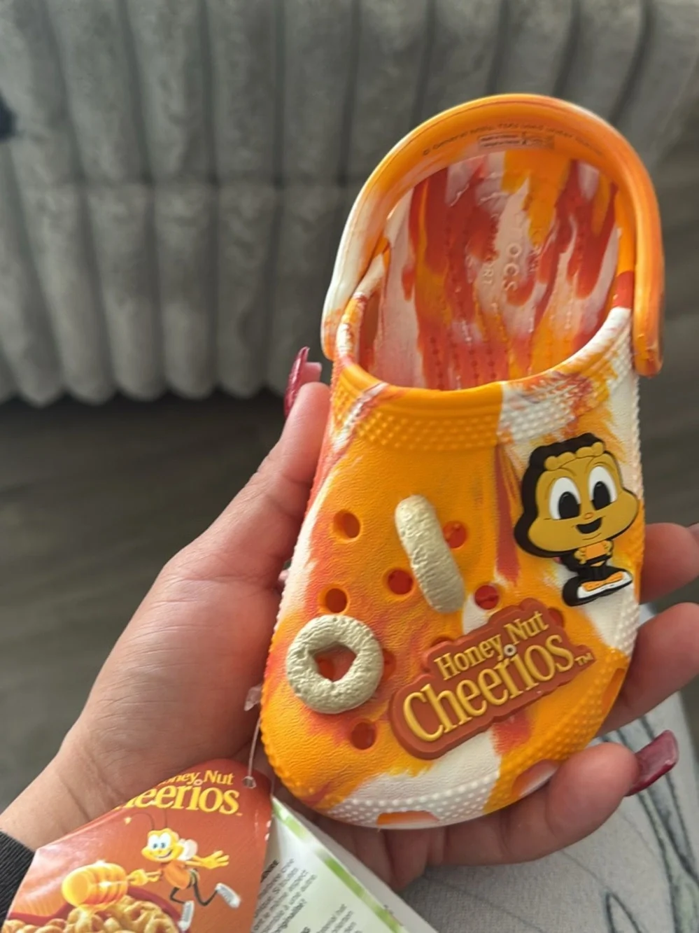 CROCS Kids Marble Orange & White Water Clogs